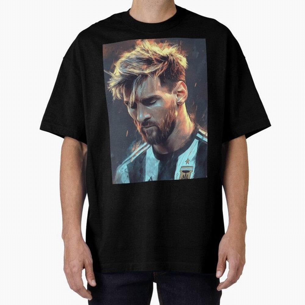 leo Messi Oversized T-Shirt Celebrate the Road through FIFA World Cup 2026 Filled with Messi, France and Portugal Energy, Football Festival Excitement, Trophy Ambitions, Country Rivalries and Star Player Buzz; Ideal for Football Dads, Football