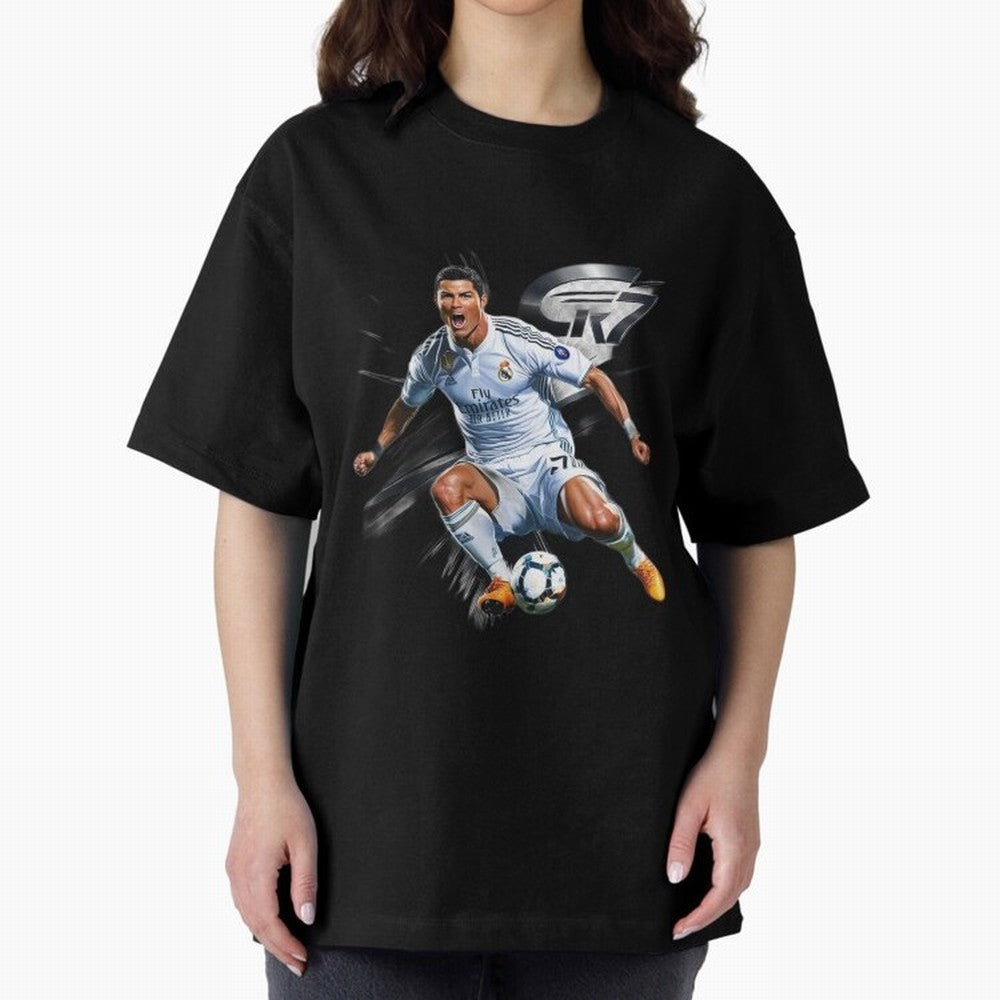 CR7 Ronaldo Legacy GOAT Soccer Fan T-Shirt ¨C Ultimate Football Icon Oversized T-Shirt Get Ready for FIFA World Cup 2026 for Fans of CR7 and Messi and Argentina and Brazil, Bringing Football History, Final Match Energy, Crowd Noise and Once in a
