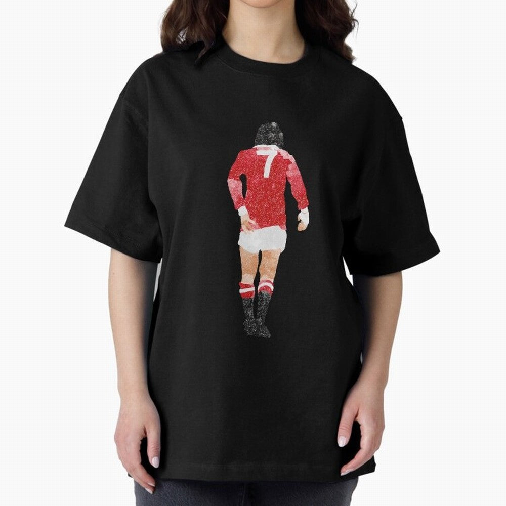 George Best watercolour Manchester United Football Northern Ireland Legend number 7 Man United Red D Oversized T-Shirt Turn Every Weekend Toward the FIFA World Cup 2026 USA Canada Mexico Journey through Haaland and Mbappe Highlights, Argentina and