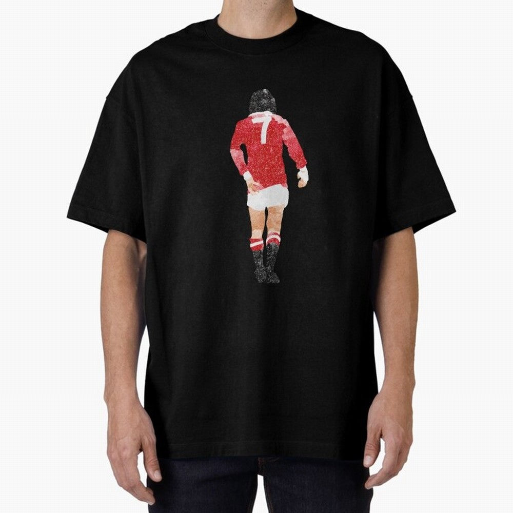 George Best watercolour Manchester United Football Northern Ireland Legend number 7 Man United Red D Oversized T-Shirt Turn Every Weekend Toward the FIFA World Cup 2026 USA Canada Mexico Journey through Haaland and Mbappe Highlights, Argentina and