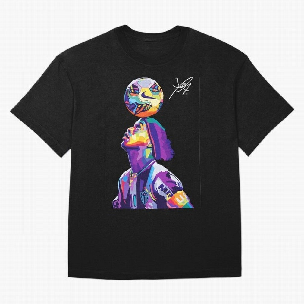 Ronaldinho Wpap Pop Art Oversized T-Shirt Show Passion for the Stars of FIFA World Cup 2026 Group Stage for Fans of Messi and England, France and Netherlands, Bringing Goal Celebration Energy, Supporter Heritage, Football Icons and Worldwide