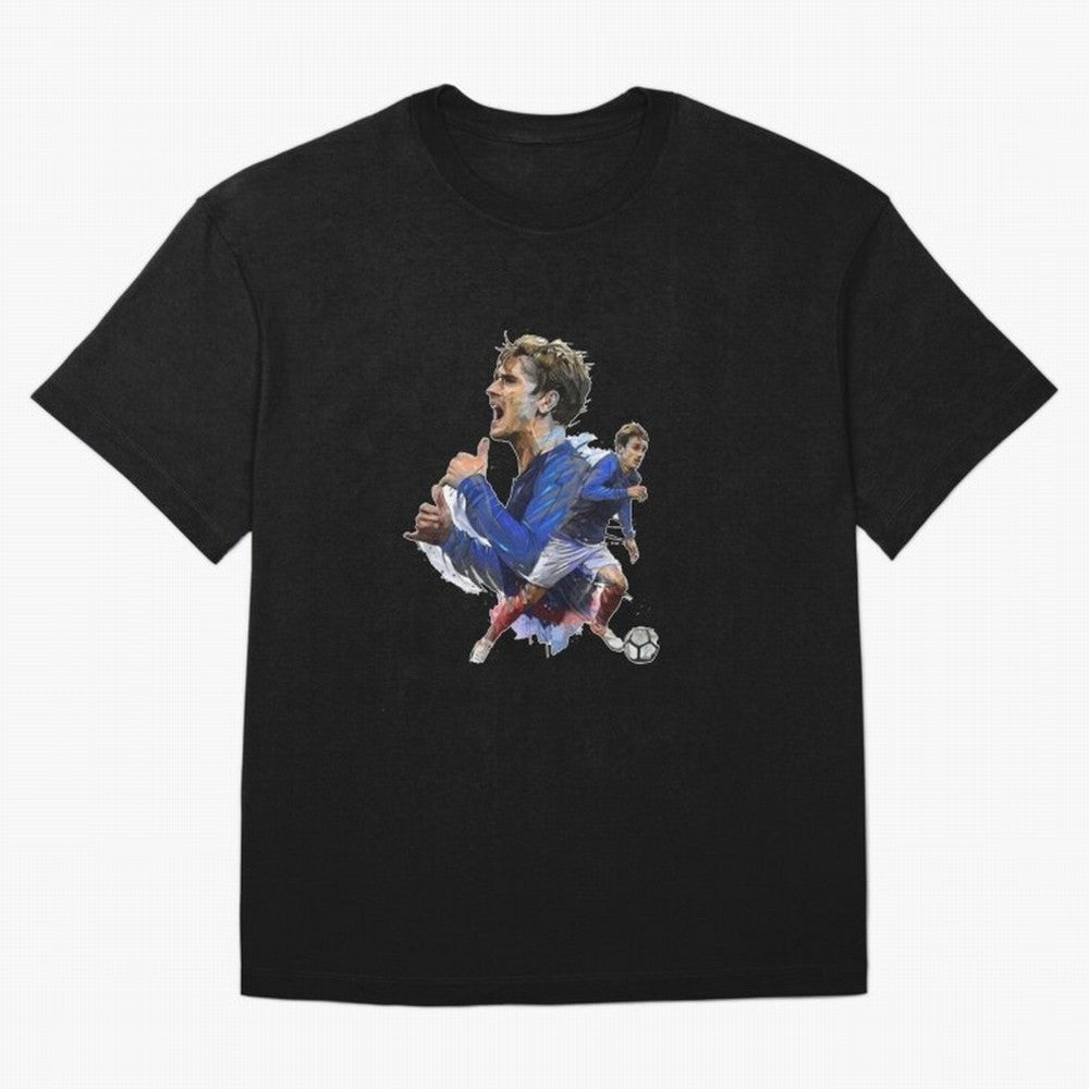 Griezmann Oversized T-Shirt Carry the Dream of the FIFA World Cup 2026 Journey through Mbappe Highlights, England Pride, Worldwide Fan Energy, Dramatic Goals, Stadium Lights and Championship Celebrations; Created for Match Day Parties, Soccer