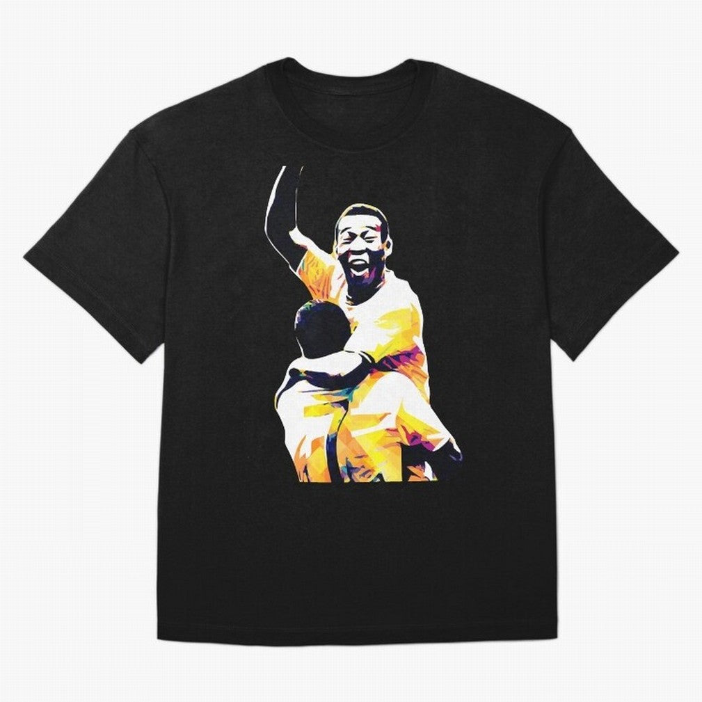 Pele Pop Art Oversized T-Shirt Represent FIFA World Cup 2026 USA Canada Mexico Driven by Mbappe and Neymar, Spain Energy, Game Day Rituals, Football Legends, Country Pride and the Road to the Final; Ideal for Fans Who Follow Messi, Cristiano