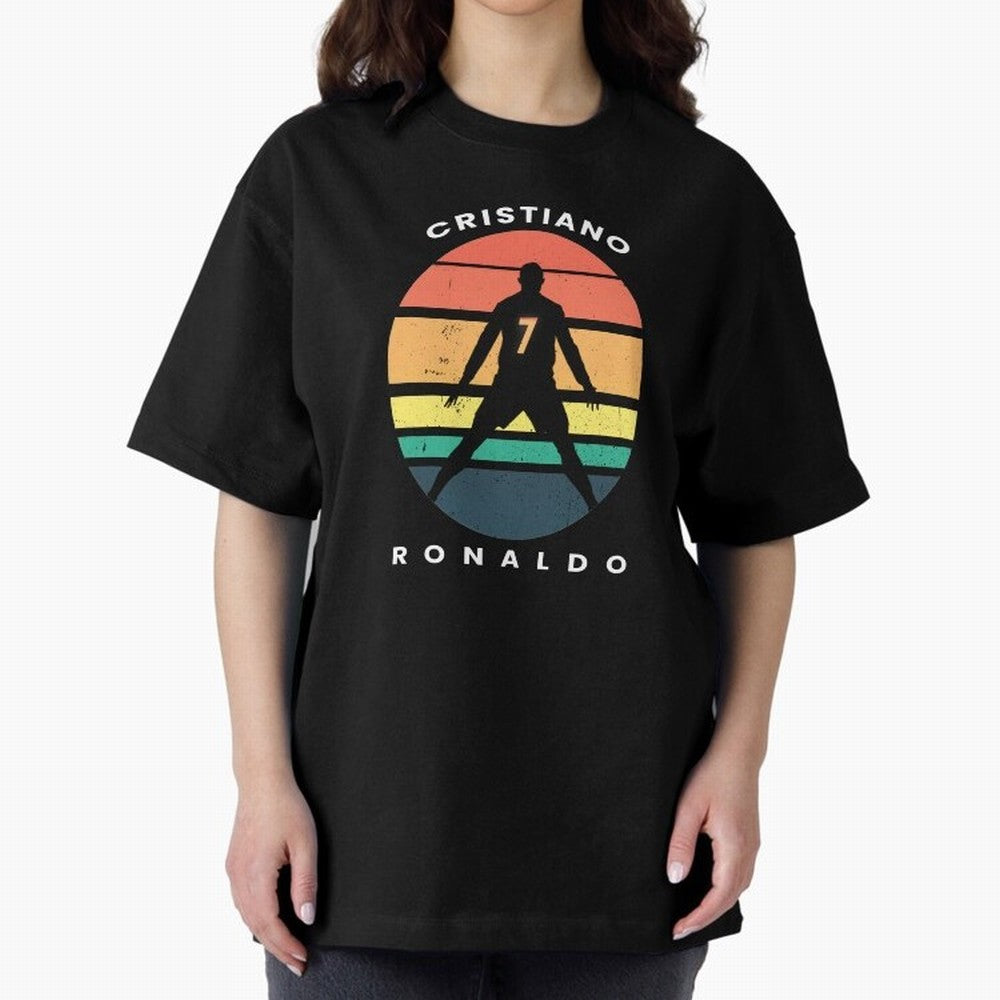 CRISTIANO RONALDO RETRO VINTAGE T-SHIRT Oversized T-Shirt Build Global Football Passion for FIFA World Cup 2026 USA Canada Mexico, Inspired by Cristiano Ronaldo, Haaland and CR7, Brazil, Portugal and Argentina, Tournament Hype, Historic Matchups,
