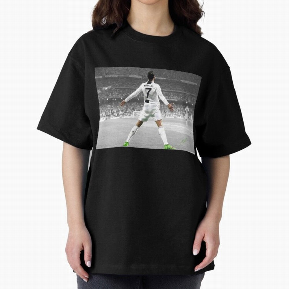 Cristiano Ronaldo Oversized T-Shirt Represent Football Lovers during FIFA World Cup 2026 Connected to CR7, Netherlands Energy, Classic Soccer Heritage, Championship Pressure, Fan Loyalty and International Pride; Great for Watch Parties, Sports