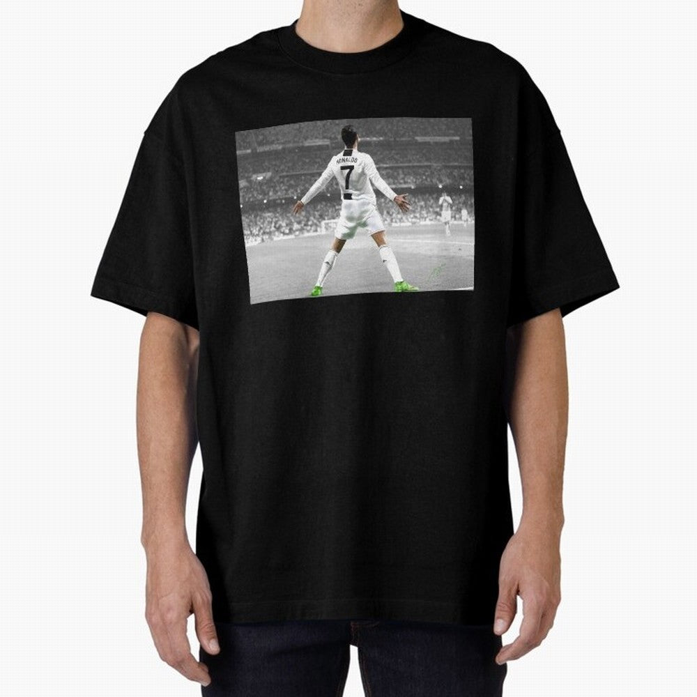 Cristiano Ronaldo Oversized T-Shirt Represent Football Lovers during FIFA World Cup 2026 Connected to CR7, Netherlands Energy, Classic Soccer Heritage, Championship Pressure, Fan Loyalty and International Pride; Great for Watch Parties, Sports