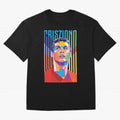 CR7 Pop Art Oversized T-Shirt Get Ready for the FIFA World Cup 2026 Journey through Haaland Highlights, Germany Pride, Sports Nostalgia, International Competition, Famous Players and Unforgettable Victories; Ideal for Football Dads, Football Moms,