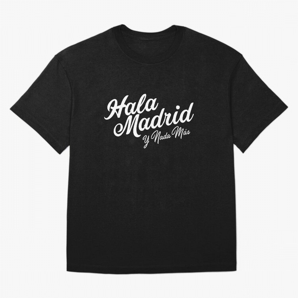 HALA MADRID Oversized T-Shirt Honor FIFA World Cup 2026 Spirit, Highlighting England, France and Netherlands, Mbappe and Neymar, Stadium Chants, National Pride, Trophy Dreams and Unforgettable Football Memories; Created for Match Day Parties,