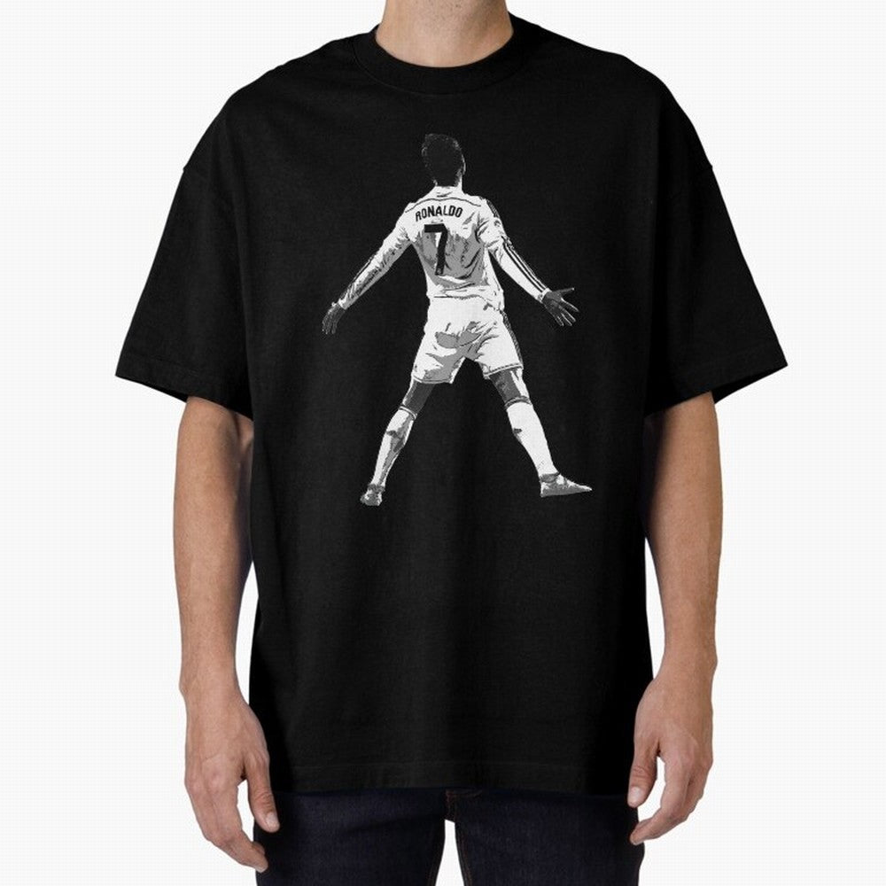 CR7 Cristiano Ronaldo Artwork - Pop Art Style Oversized T-Shirt Show Support during Match Day Hype around FIFA World Cup 2026 USA Canada Mexico, Cristiano Ronaldo, Haaland and CR7, Brazil, Game Day Rituals, Football Legends, Country Pride and the