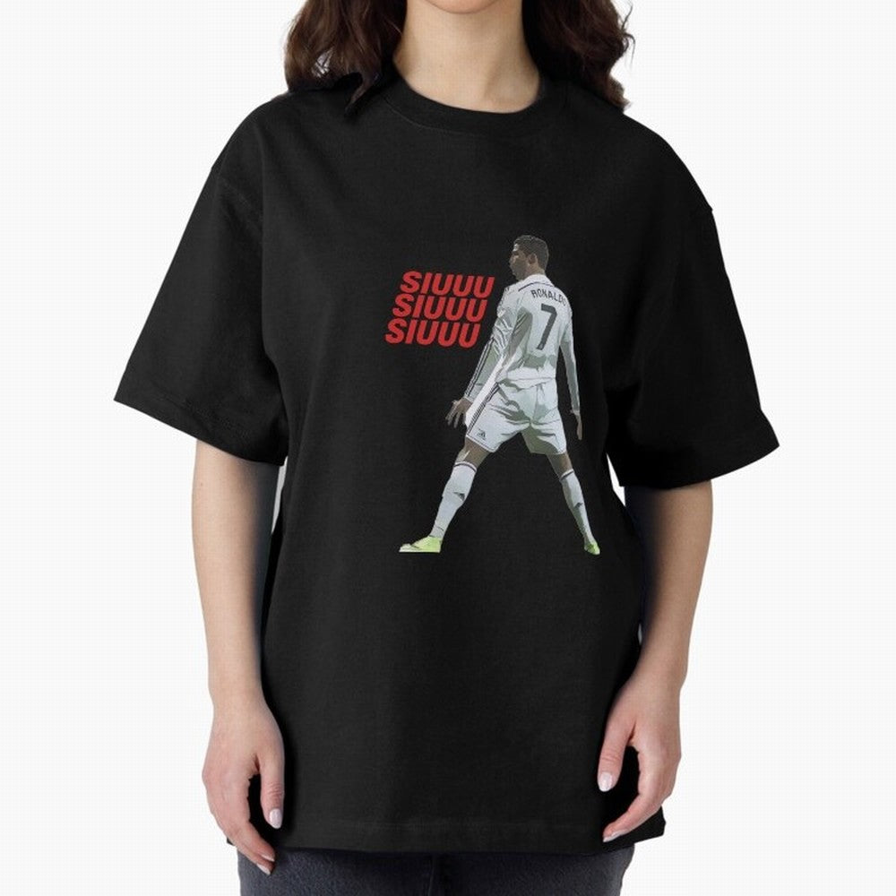 SIUUU #25 Oversized T-Shirt Celebrate Football Dreams Across Global Football Passion for FIFA World Cup 2026, Capturing Mbappe and Neymar, England, Vintage Soccer Flavor, Modern Football Stars, National Flags and Final Night Emotion; Made for