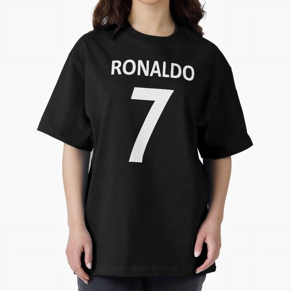 RONALDO NO.7 Oversized T-Shirt Support the Legends of Global Football Passion for FIFA World Cup 2026 Group Stage, Centered on Cristiano Ronaldo, Haaland and CR7, England and Germany, Championship Spirit, Famous Goals, Roaring Crowds and