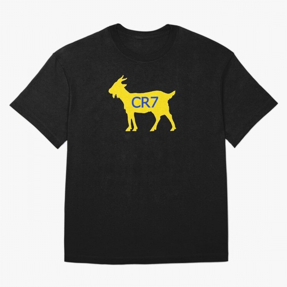CR7 GOAT Yellow Al Nassr Oversized T-Shirt Showcase FIFA World Cup 2026 Inspired by Messi and Cristiano Ronaldo, Netherlands Energy, Supporter Pride, Iconic Celebrations, Legendary Names and Global Match Day Energy; Created for Match Day Parties,