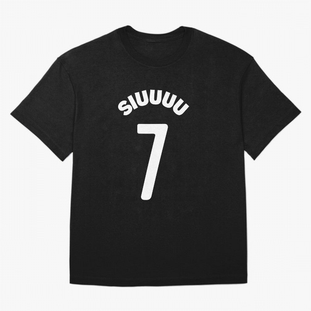 SIUUU Oversized T-Shirt Back Your Heroes with Match Day Hype around FIFA World Cup 2026 Group Stage, CR7 and Messi, England and Germany, Tournament Hype, Historic Matchups, Family Viewing Parties and Global Sports Pride; Perfect for Fans,