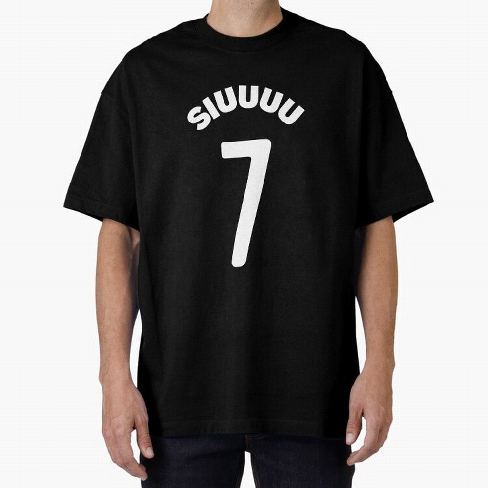 SIUUU Oversized T-Shirt Back Your Heroes with Match Day Hype around FIFA World Cup 2026 Group Stage, CR7 and Messi, England and Germany, Tournament Hype, Historic Matchups, Family Viewing Parties and Global Sports Pride; Perfect for Fans,