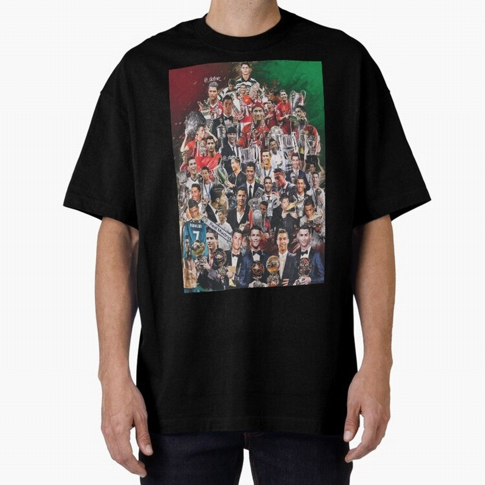Cristiano Ronaldo (5th Ballon D'Or) Oversized T-Shirt Cheer for Match Day Hype around FIFA World Cup 2026, Neymar, Haaland and Cristiano Ronaldo, Spain and Netherlands, Soccer Culture, Superstar Moments, National Team Dreams and Competitive Fire;