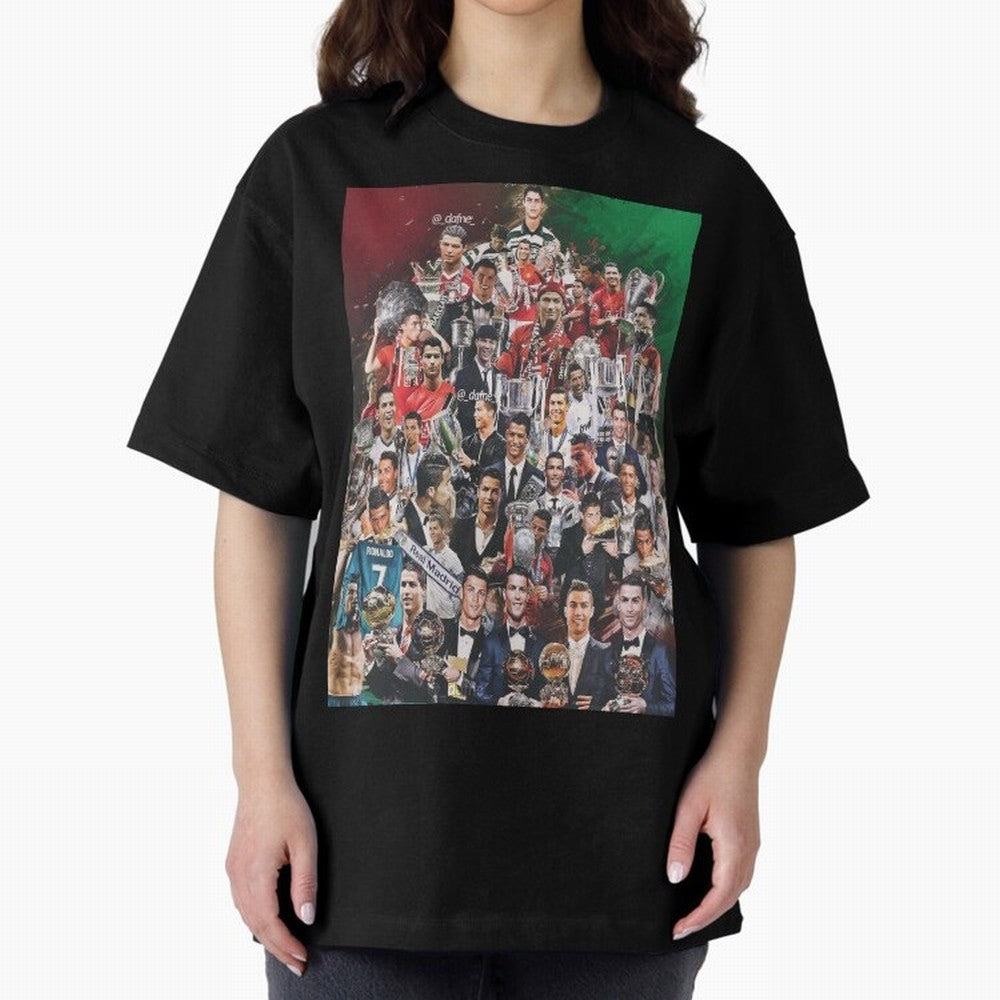 Cristiano Ronaldo (5th Ballon D'Or) Oversized T-Shirt Cheer for Match Day Hype around FIFA World Cup 2026, Neymar, Haaland and Cristiano Ronaldo, Spain and Netherlands, Soccer Culture, Superstar Moments, National Team Dreams and Competitive Fire;