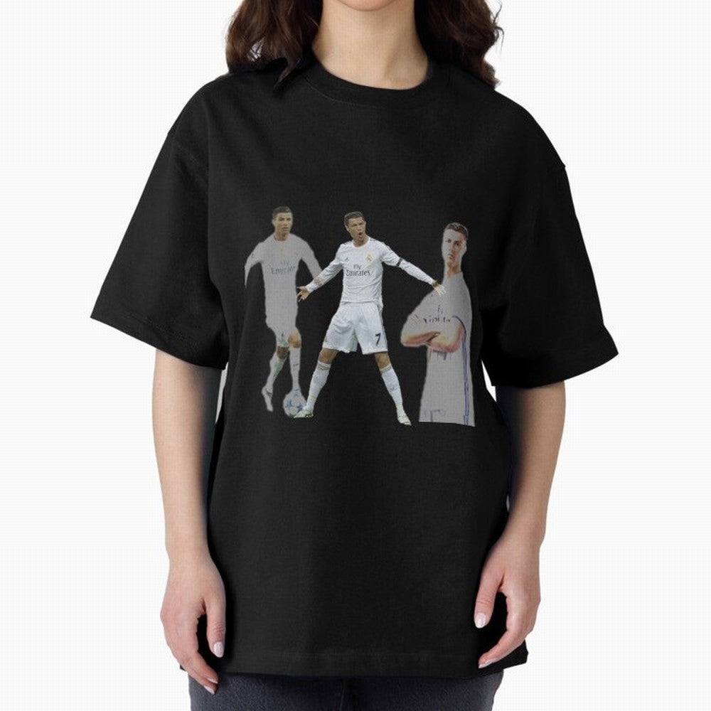 RONALDO Oversized T-Shirt Support FIFA World Cup 2026 Group Stage Filled with CR7, France and Portugal Energy, Football Festival Excitement, Trophy Ambitions, Country Rivalries and Star Player Buzz; Created for Match Day Parties, Soccer Gifts, Fan