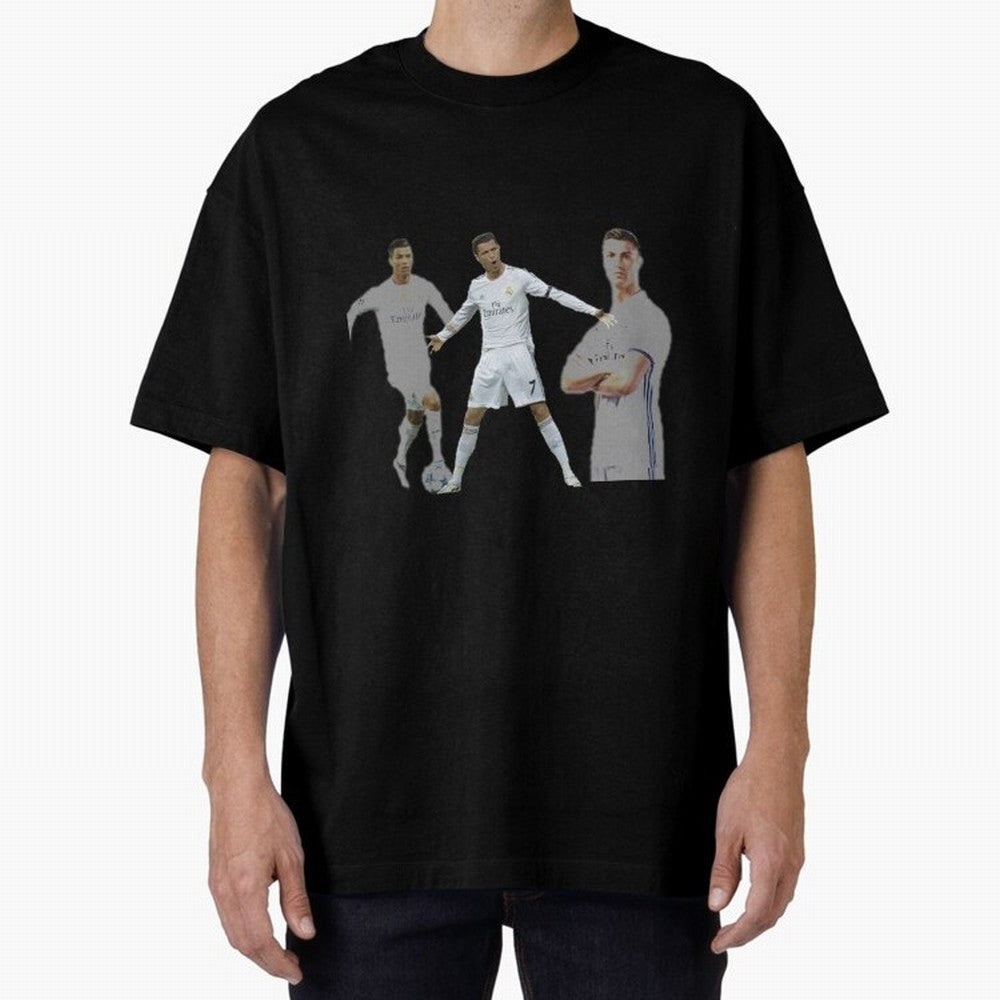 RONALDO Oversized T-Shirt Support FIFA World Cup 2026 Group Stage Filled with CR7, France and Portugal Energy, Football Festival Excitement, Trophy Ambitions, Country Rivalries and Star Player Buzz; Created for Match Day Parties, Soccer Gifts, Fan