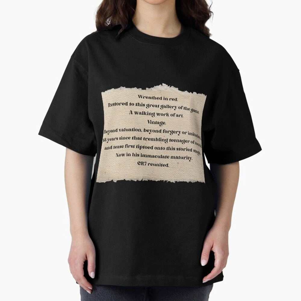 Cristiano Ronaldo Peter Drury Oversized T-Shirt Bring Retro Soccer Energy to the FIFA World Cup 2026 USA Canada Mexico Journey through CR7 Highlights, Argentina Pride, Championship Spirit, Famous Goals, Roaring Crowds and International Football