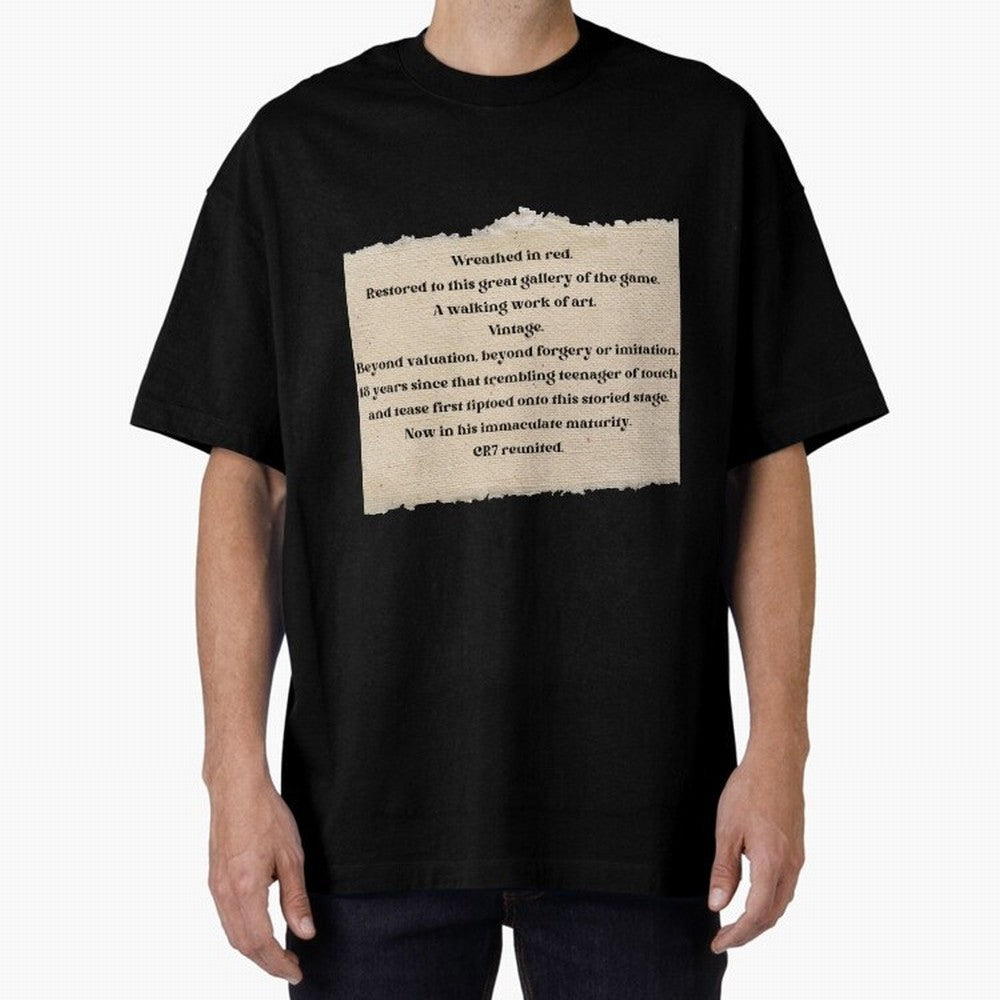 Cristiano Ronaldo Peter Drury Oversized T-Shirt Bring Retro Soccer Energy to the FIFA World Cup 2026 USA Canada Mexico Journey through CR7 Highlights, Argentina Pride, Championship Spirit, Famous Goals, Roaring Crowds and International Football