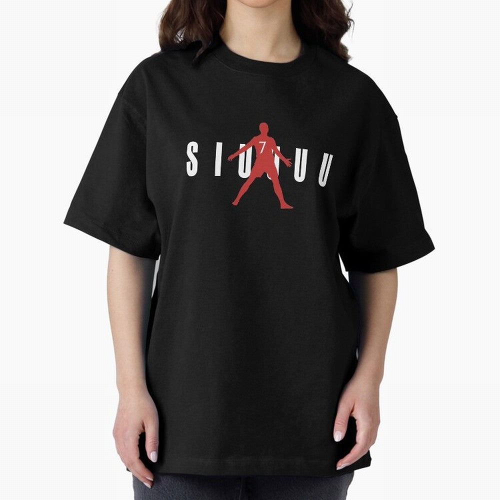 Cristiano Ronaldo Manchester United Siuuuu Oversized T-Shirt Support the Legends of Match Day Hype around FIFA World Cup 2026, Mbappe, England, Tournament Hype, Historic Matchups, Family Viewing Parties and Global Sports Pride; Built for Supporters