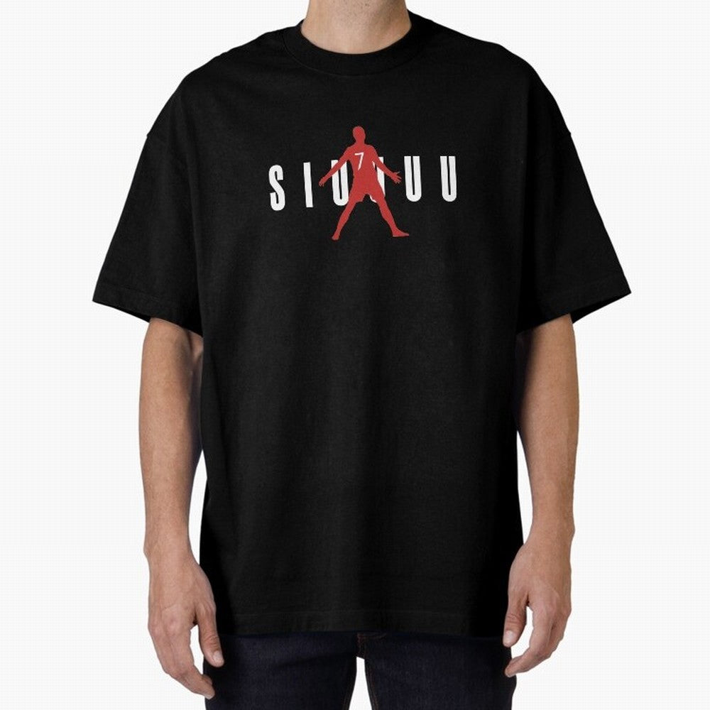 Cristiano Ronaldo Manchester United Siuuuu Oversized T-Shirt Support the Legends of Match Day Hype around FIFA World Cup 2026, Mbappe, England, Tournament Hype, Historic Matchups, Family Viewing Parties and Global Sports Pride; Built for Supporters