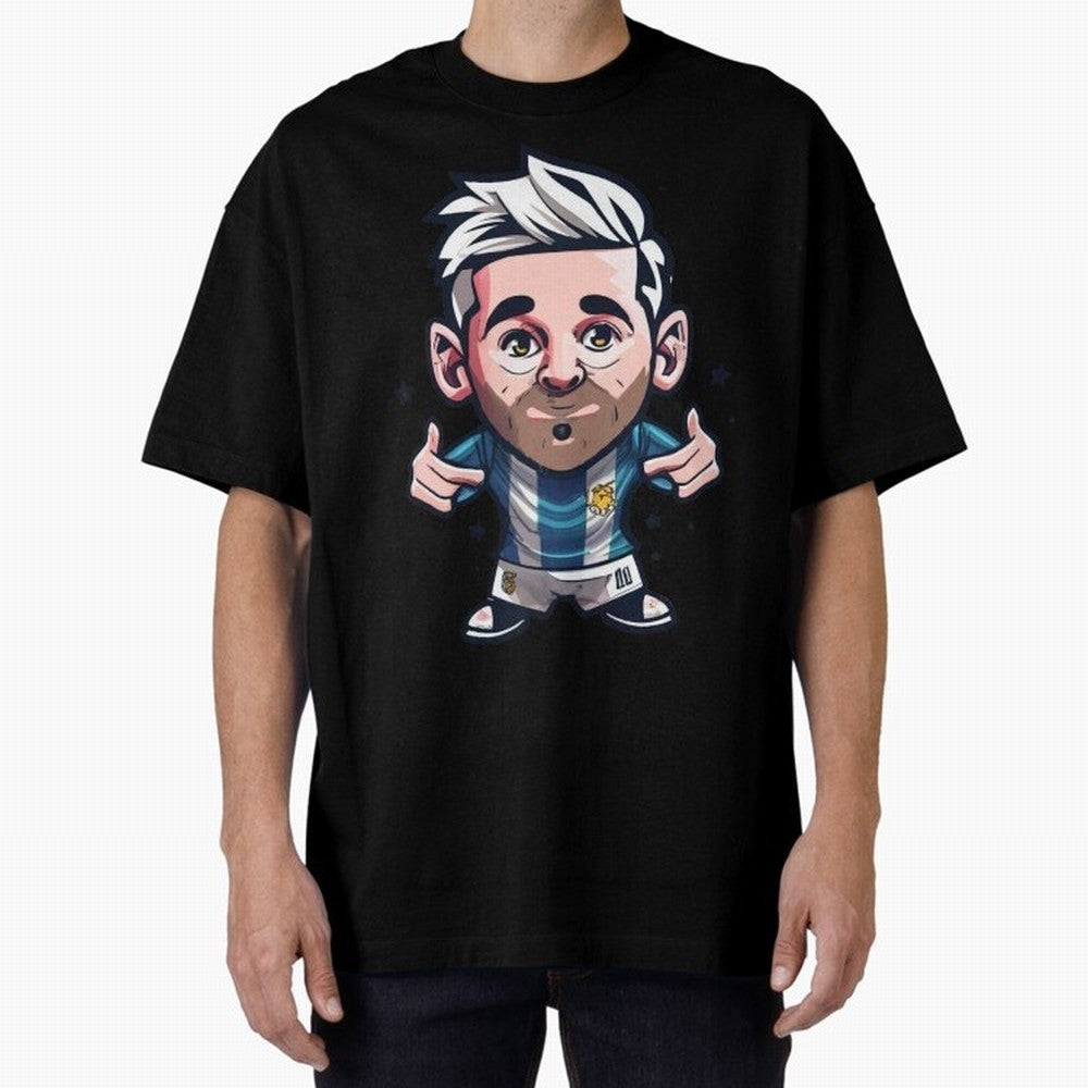 Lionel Messi Oversized T-Shirt Celebrate the Magic of the FIFA World Cup 2026 USA Canada Mexico Journey through Mbappe and Neymar Highlights, France and Portugal Pride, Football Passion, Legendary Performances, Festival Vibes and Supporter