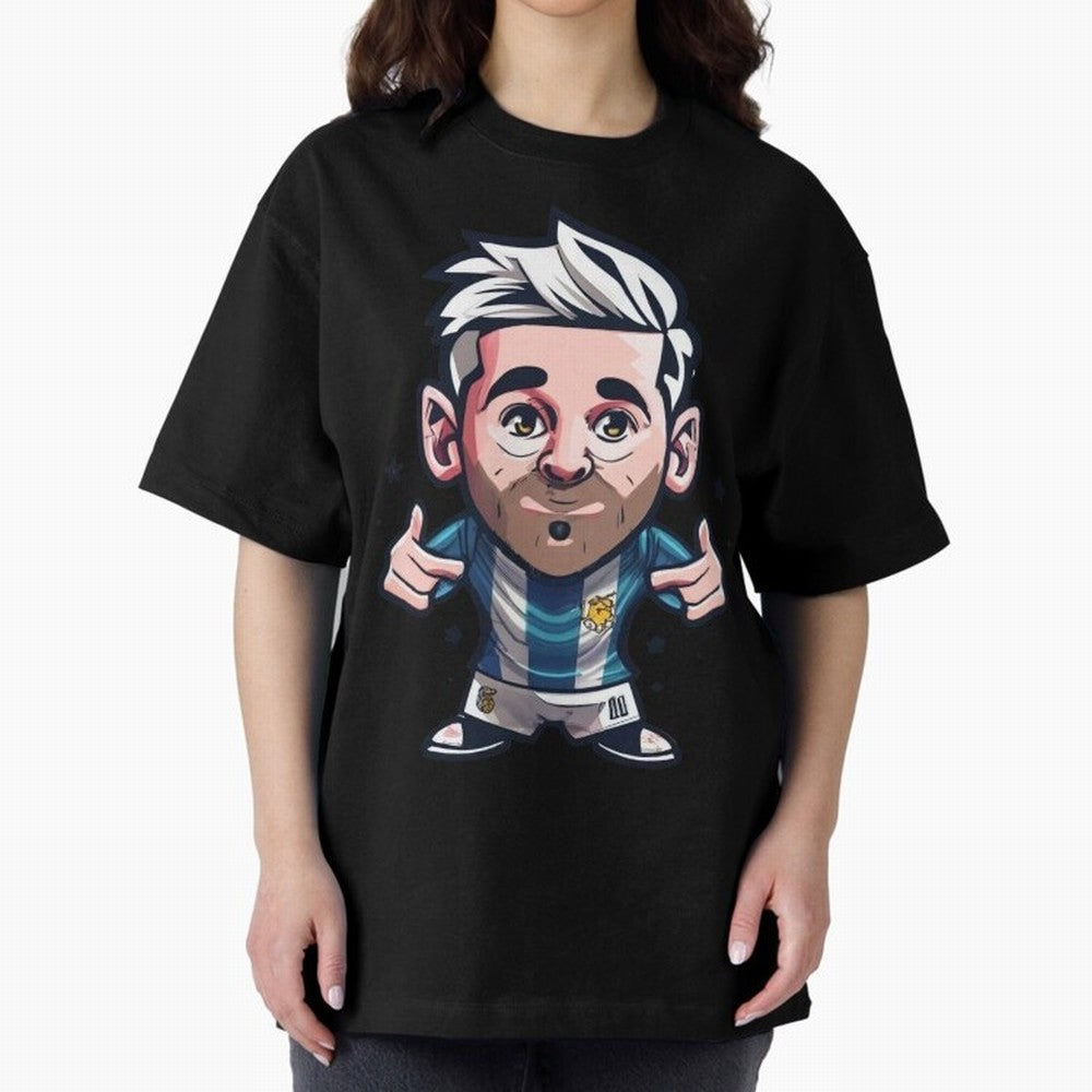 Lionel Messi Oversized T-Shirt Celebrate the Magic of the FIFA World Cup 2026 USA Canada Mexico Journey through Mbappe and Neymar Highlights, France and Portugal Pride, Football Passion, Legendary Performances, Festival Vibes and Supporter
