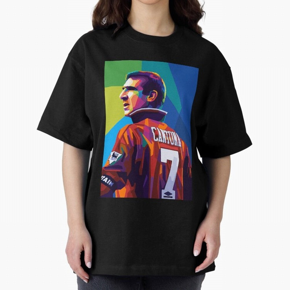 Cantona Man United 7 Pop Art Oversized T-Shirt Feel International Energy from Match Day Hype around FIFA World Cup 2026 USA Canada Mexico, CR7, Portugal, Spain and Germany, Game Day Rituals, Football Legends, Country Pride and the Road to the