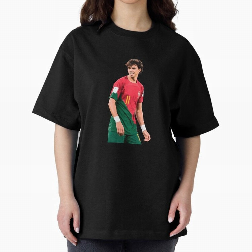 Joao Felix Oversized T-Shirt Join the Countdown to FIFA World Cup 2026 Group Stage Spirit, with Brazil, Messi, Neymar and Mbappe, Retro Football Energy, Iconic Rivalries, Trophy Chase Drama and Stadium Atmosphere; Built for Supporters Chasing