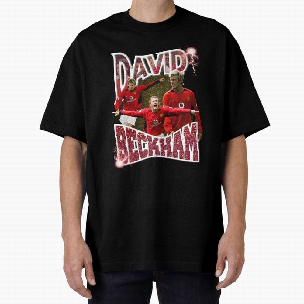 David Beckham Graphic Tee Oversized T-Shirt Feel the Roar of FIFA World Cup 2026 Spirit, Driven by England, France and Netherlands, CR7, Sports Nostalgia, International Competition, Famous Players and Unforgettable Victories; Perfect for People Who