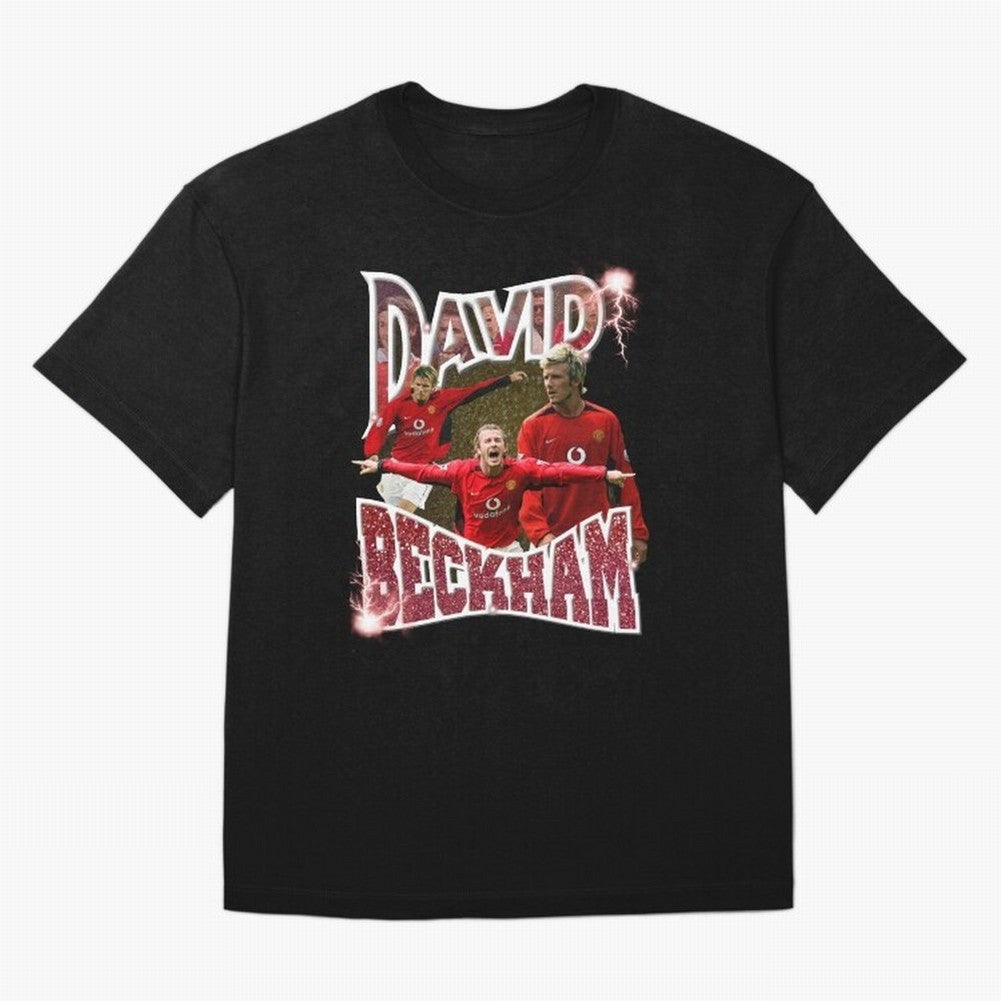 David Beckham Graphic Tee Oversized T-Shirt Feel the Roar of FIFA World Cup 2026 Spirit, Driven by England, France and Netherlands, CR7, Sports Nostalgia, International Competition, Famous Players and Unforgettable Victories; Perfect for People Who