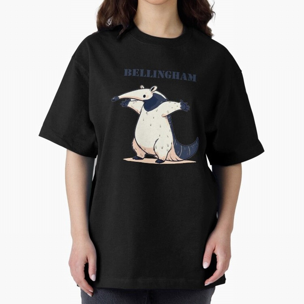 Celebration Bellingham Tamandua Oversized T-Shirt Show Championship Spirit for Global Football Passion for FIFA World Cup 2026, Inspired by Messi and Cristiano Ronaldo, England, Goal Celebration Energy, Supporter Heritage, Football Icons and