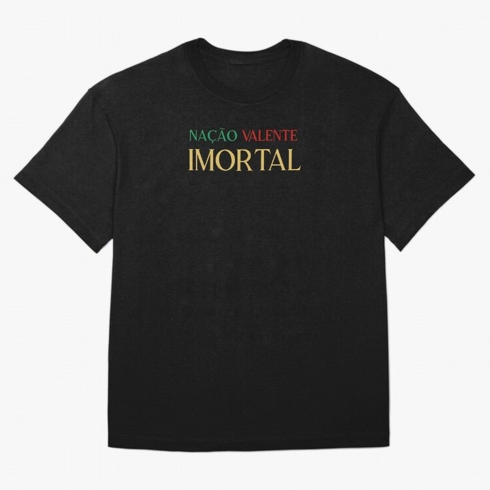 Na??o Valente Imortal Portugal Tuga Oversized T-Shirt Make Memories around FIFA World Cup 2026 Group Stage for Fans of Mbappe and Neymar and Argentina, France and Brazil, Bringing Global Supporter Spirit, Legendary Goals, National Colors and