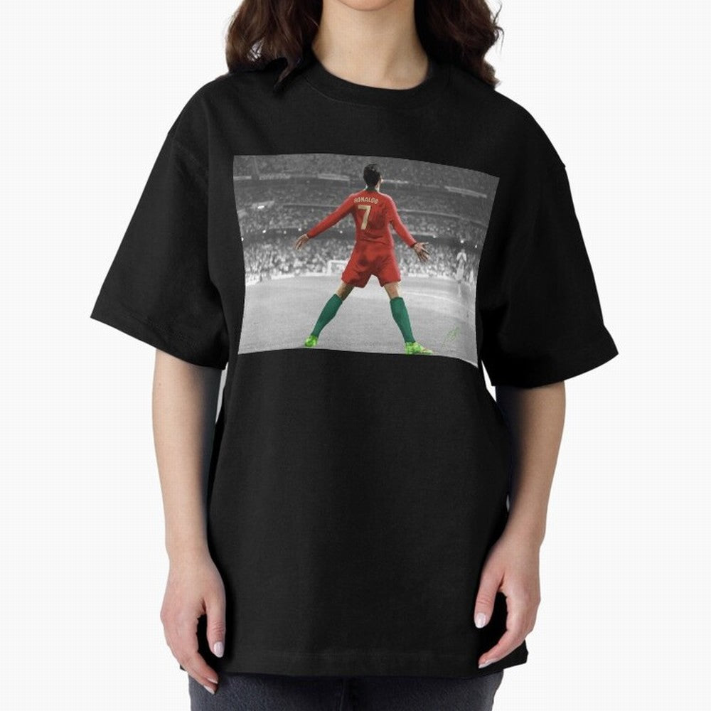 Portugal's Cristiano Ronaldo Oversized T-Shirt Stand Proud for FIFA World Cup 2026 Made for Messi and Cristiano Ronaldo, Brazil Energy, Goal Celebration Energy, Supporter Heritage, Football Icons and Worldwide Tournament Joy; Made for Die Hard