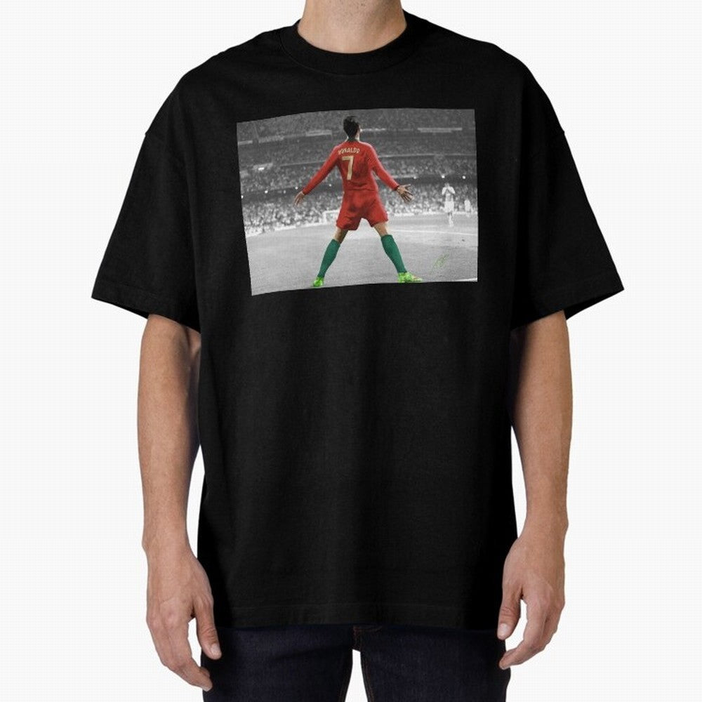 Portugal's Cristiano Ronaldo Oversized T-Shirt Stand Proud for FIFA World Cup 2026 Made for Messi and Cristiano Ronaldo, Brazil Energy, Goal Celebration Energy, Supporter Heritage, Football Icons and Worldwide Tournament Joy; Made for Die Hard