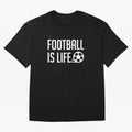 Football Is Life (Blue BG) Oversized T-Shirt Celebrate Fan Culture around Global Football Passion for FIFA World Cup 2026 USA Canada Mexico, Filled with Mbappe, Argentina and Brazil, Fan Favorite Moments, National Team Passion, Big Match Drama and