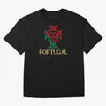 Portugal Tuga D Gold Oversized T-Shirt Cheer for Match Day Hype around FIFA World Cup 2026, Messi and Cristiano Ronaldo, England and Germany, Championship Spirit, Famous Goals, Roaring Crowds and International Football Unity; Great for Watch