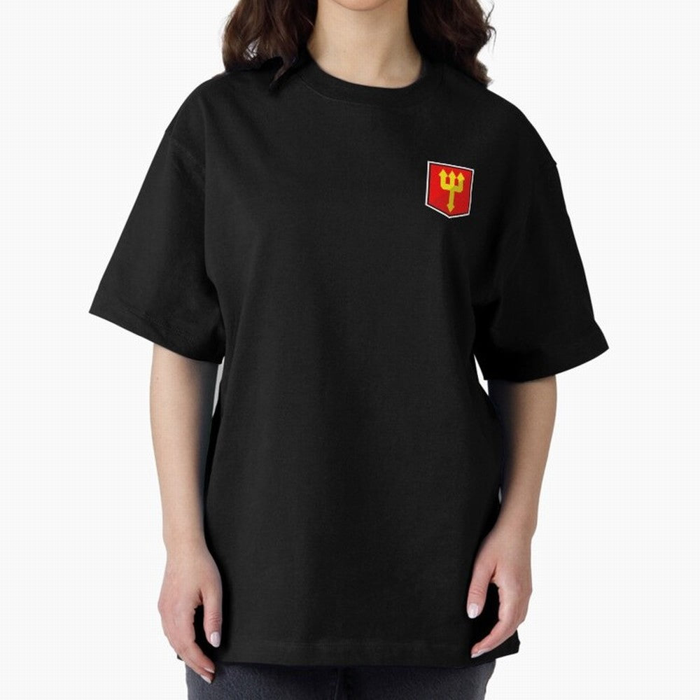 Simple Badge Design Manchester United - The Red Devils Trident Oversized T-Shirt Capture FIFA World Cup 2026 USA Canada Mexico Driven by CR7, Portugal Energy, Stadium Chants, National Pride, Trophy Dreams and Unforgettable Football Memories;