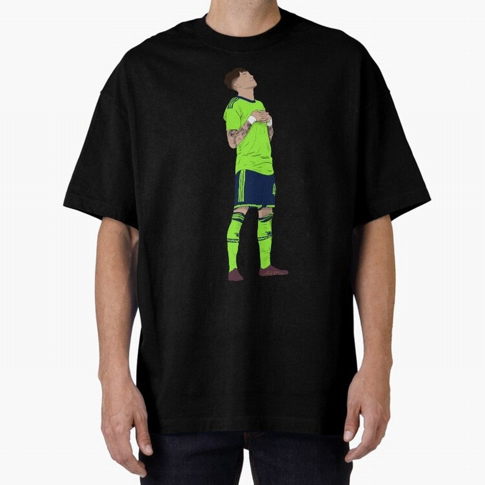 Alejandro Garnacho Ronaldo Peace Goal Celebration Oversized T-Shirt Support the FIFA World Cup 2026 USA Canada Mexico Journey through Cristiano Ronaldo Highlights, England, France and Netherlands Pride, Football Passion, Legendary Performances,