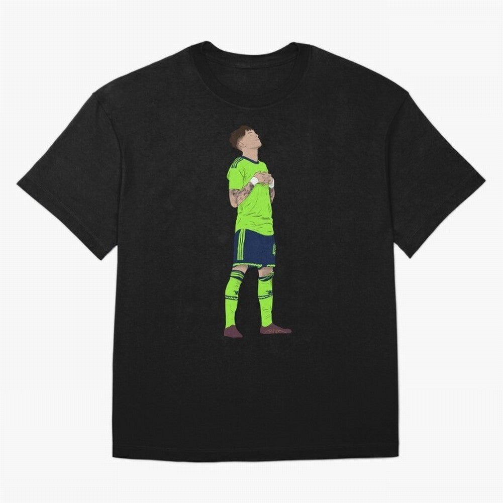 Alejandro Garnacho Ronaldo Peace Goal Celebration Oversized T-Shirt Support the FIFA World Cup 2026 USA Canada Mexico Journey through Cristiano Ronaldo Highlights, England, France and Netherlands Pride, Football Passion, Legendary Performances,