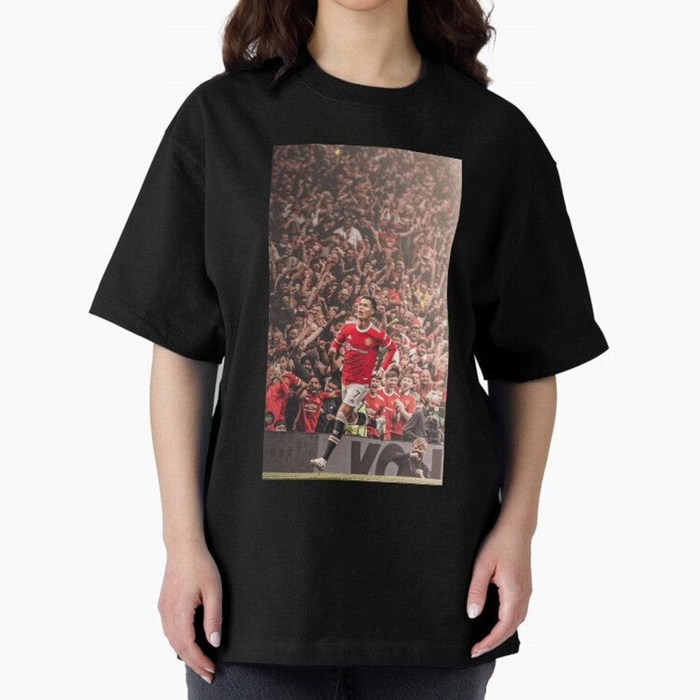 cristiano Oversized T-Shirt Represent Football Lovers during Global Football Passion for FIFA World Cup 2026 Group Stage, Made for Neymar, Haaland and Cristiano Ronaldo, England, Stadium Memories, Football Loyalty, International Chants and