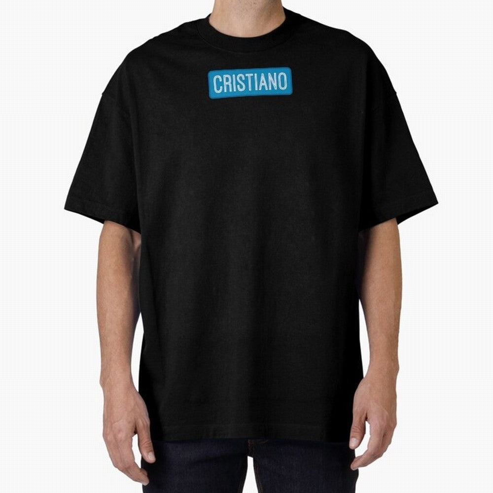 Cristiano Name Oversized T-Shirt Spotlight Match Day Hype around FIFA World Cup 2026 Group Stage, Cristiano Ronaldo, England and Germany, Worldwide Fan Energy, Dramatic Goals, Stadium Lights and Championship Celebrations; Perfect for Supporters Who
