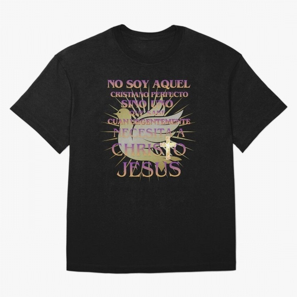 No soy aquel cristiano perfecto - Spanish Faith Quote Oversized T-Shirt Show Support during FIFA World Cup 2026 USA Canada Mexico Spirit, Made for Brazil, Portugal and Argentina, CR7, Goal Celebration Energy, Supporter Heritage, Football Icons and