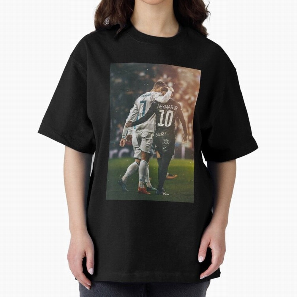 Neymar and Ronaldo Oversized T-Shirt Join Supporters Worldwide for FIFA World Cup 2026 USA Canada Mexico Connected to Cristiano Ronaldo, Spain and Netherlands Energy, Football Festival Excitement, Trophy Ambitions, Country Rivalries and Star Player
