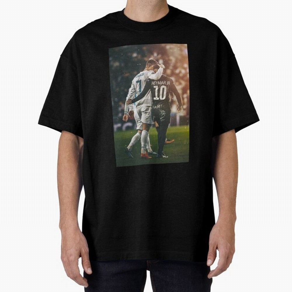 Neymar and Ronaldo Oversized T-Shirt Join Supporters Worldwide for FIFA World Cup 2026 USA Canada Mexico Connected to Cristiano Ronaldo, Spain and Netherlands Energy, Football Festival Excitement, Trophy Ambitions, Country Rivalries and Star Player