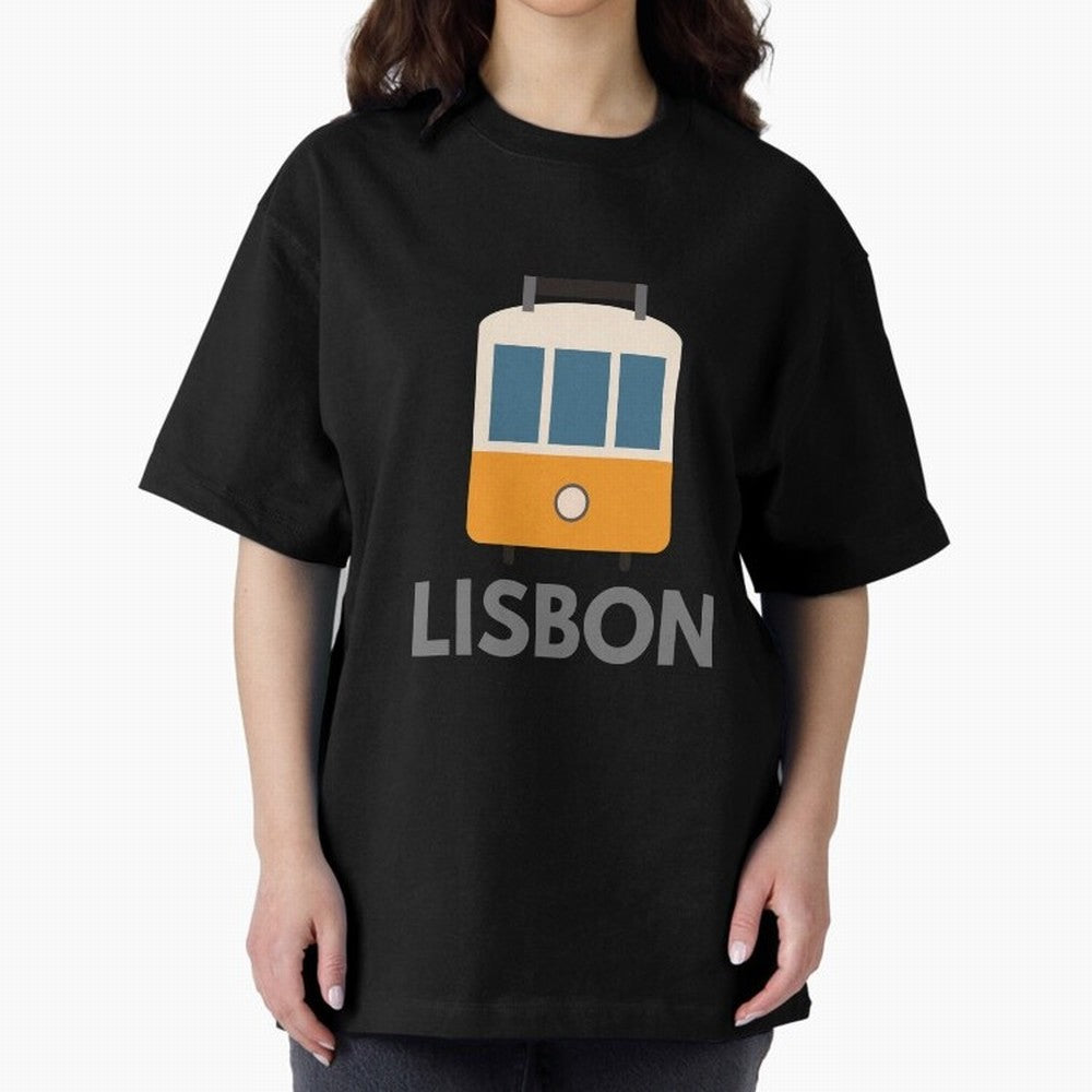 Lisboa Tram (Lisbon city, Portugal) Oversized T-Shirt Celebrate Classic Football Spirit in Global Football Passion for FIFA World Cup 2026, Celebrating Mbappe and Neymar, Spain and Netherlands, Match Day Excitement, Supporter Culture, Golden Goals