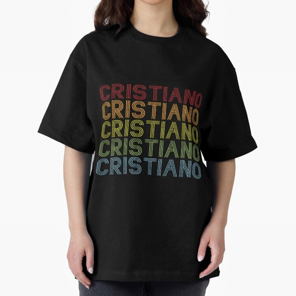 Cristiano Name T Shirt - Cristiano Vintage Retro Cristiano Name Gift Item Tee Oversized T-Shirt Turn Every Weekend Toward FIFA World Cup 2026 Made for Mbappe, Argentina and Brazil Energy, Match Day Excitement, Supporter Culture, Golden Goals and