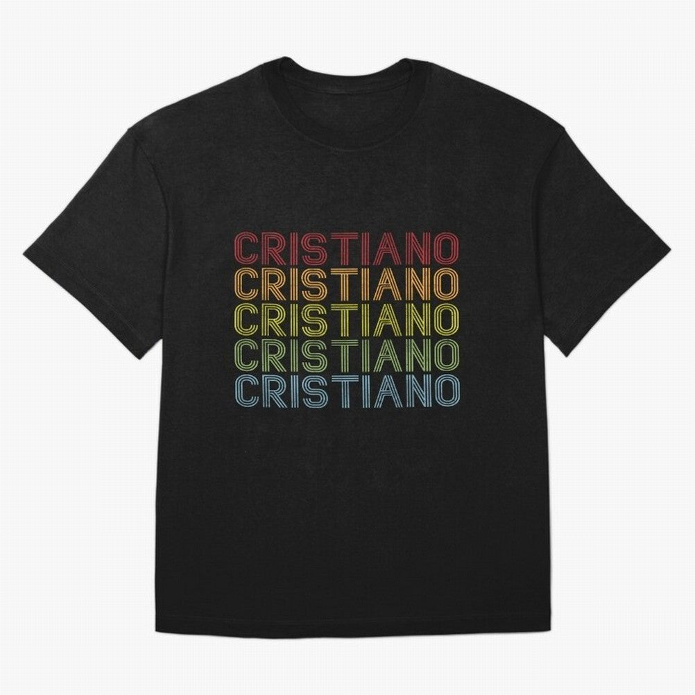 Cristiano Name T Shirt - Cristiano Vintage Retro Cristiano Name Gift Item Tee Oversized T-Shirt Turn Every Weekend Toward FIFA World Cup 2026 Made for Mbappe, Argentina and Brazil Energy, Match Day Excitement, Supporter Culture, Golden Goals and