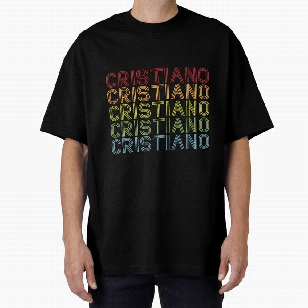 Cristiano Name T Shirt - Cristiano Vintage Retro Cristiano Name Gift Item Tee Oversized T-Shirt Turn Every Weekend Toward FIFA World Cup 2026 Made for Mbappe, Argentina and Brazil Energy, Match Day Excitement, Supporter Culture, Golden Goals and